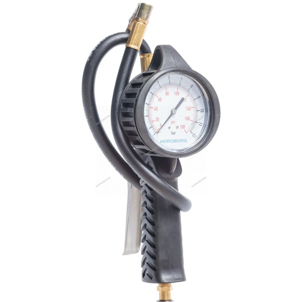 Пистолет профессиональный для подкачки колес, обрезиненный, для легковых авто NORDBERG Ti8