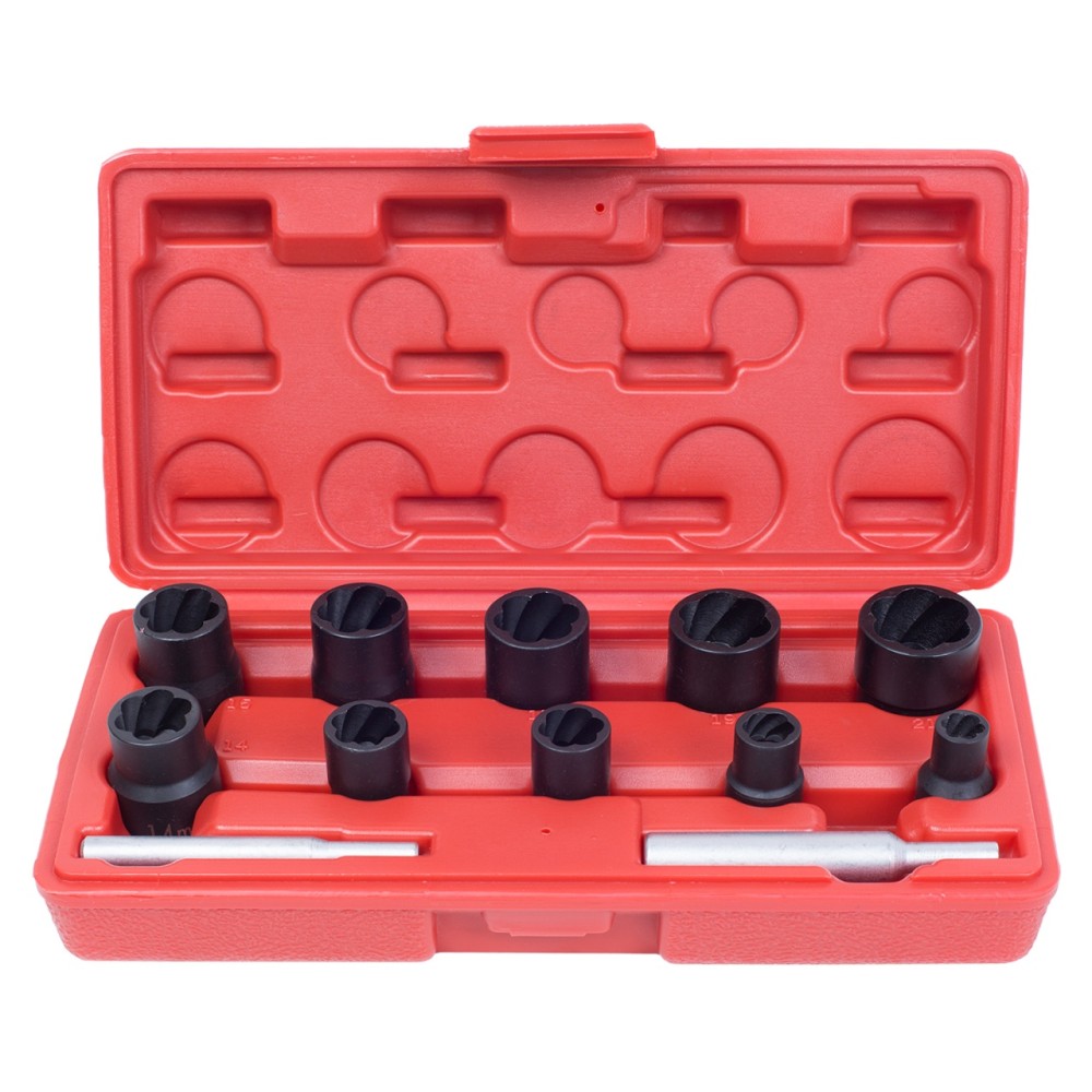 Набор торцевых головок для поврежденных гаек и болтов, 8-21 мм, кейс, кейс, 12 предметов МАСТАК 109-