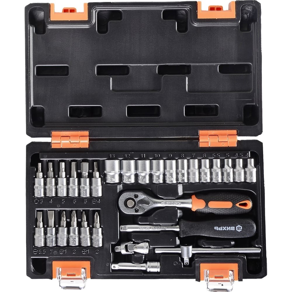 Набор инструментов ВИХРЬ, 1/4", 29 предм, кейс