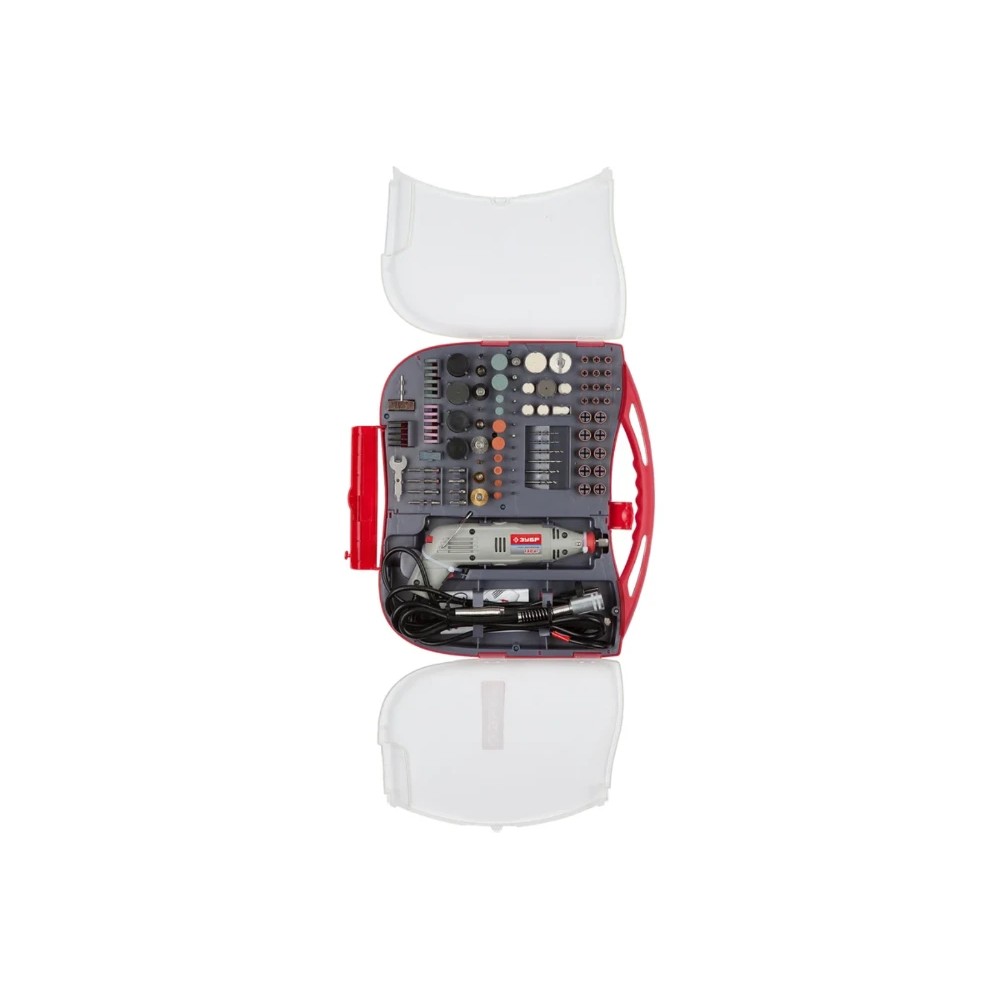 Гравер ЗУБР ЗГ-130ЭК H219 + набор мини-насадок 219 предметов