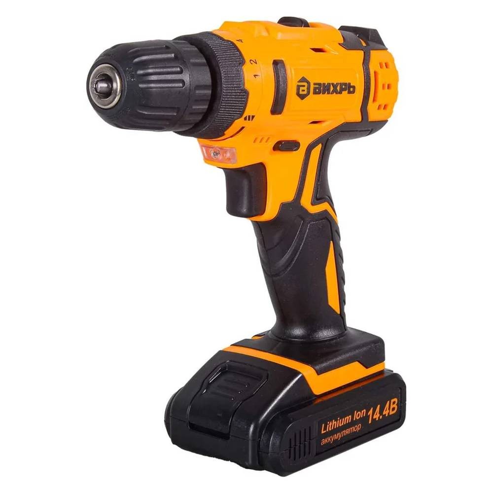 Аккумуляторная дрель-шуруповерт Вихрь ДА-14,4Л-2К