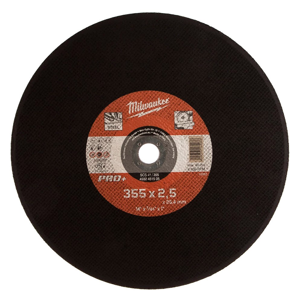 Круг отрезной по металлу Milwaukee SC PRO 355x2.5x25.4мм (505)