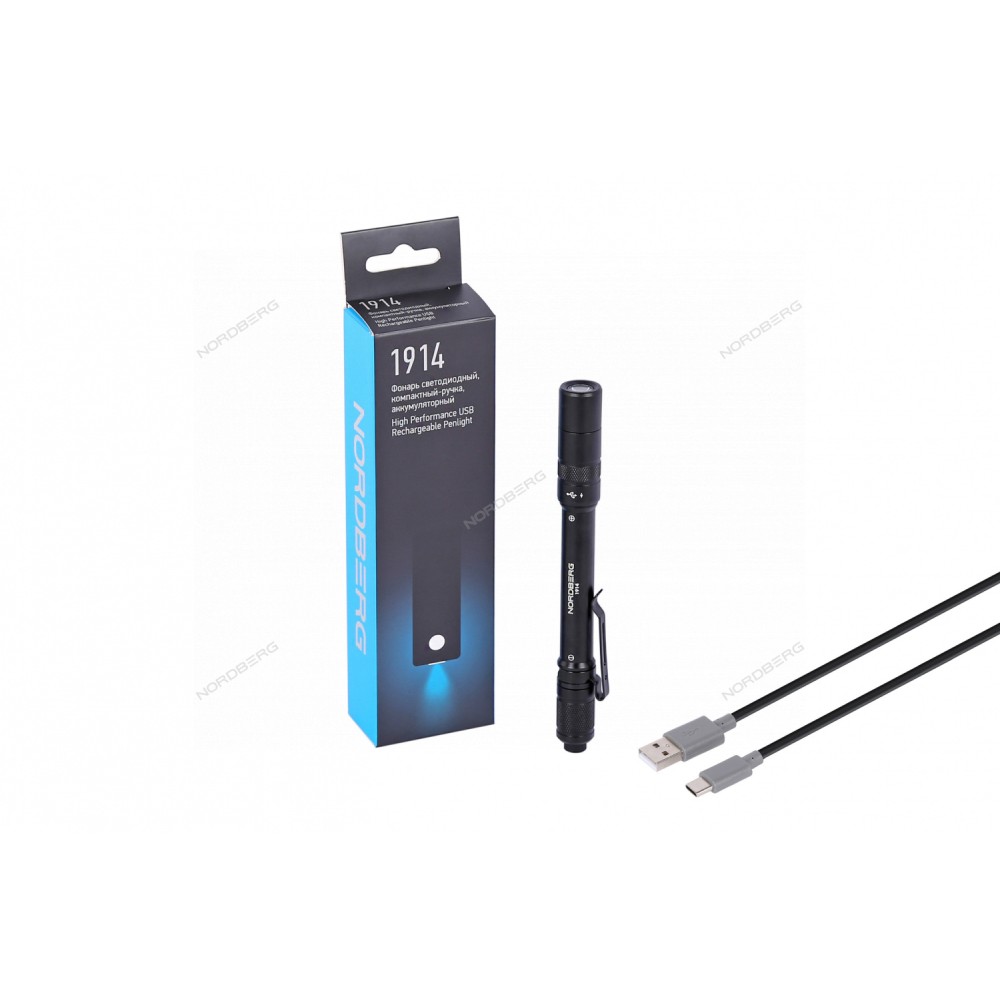 Фонарь светодиодный, компактный - ручка, аккумуляторный NORDBERG 1914