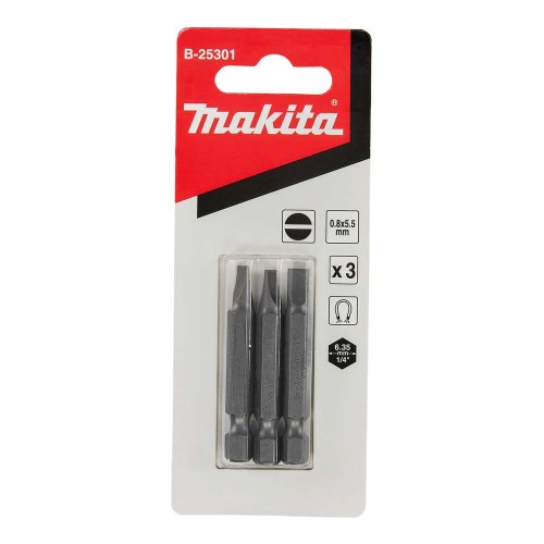 Набор бит Makita SL0.8x5.5х50мм 3шт (B-25301)