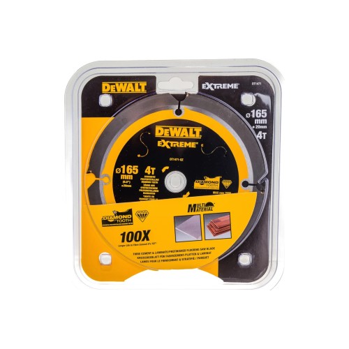 Диск пильный DeWalt твердосплавный 165х20 мм, 4 зуба DIAMOND TOOTH DT1471