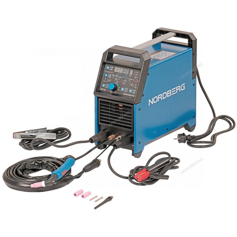 Аппарат сварочный инверторный TIG+MMA для алюминия и алюминиевых сплавов, AC/DC, 220 В NORDBERG WT201