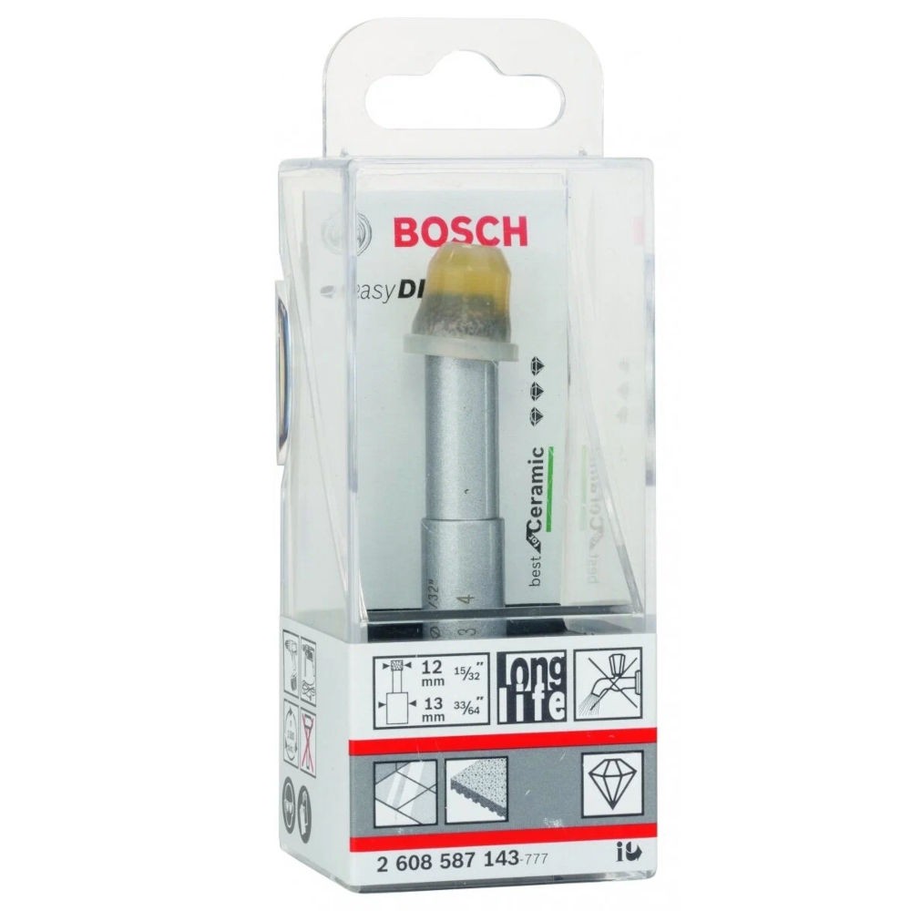 Сверло алмазное по стеклу и керамике Bosch 12мм(143)