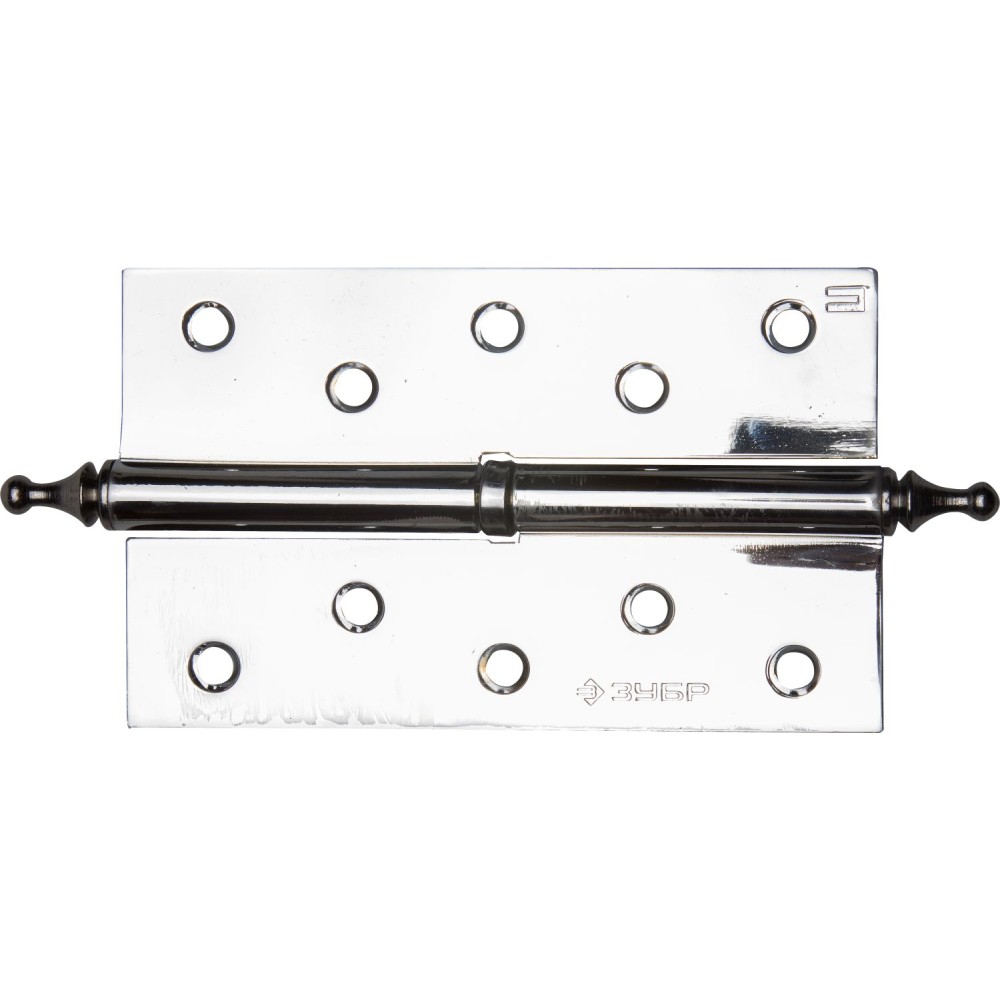 ЗУБР 125 х 75 х 2.5 мм, разъемная, левая, цвет хром (CP), 2 шт, карточная петля (37605-125-2L)