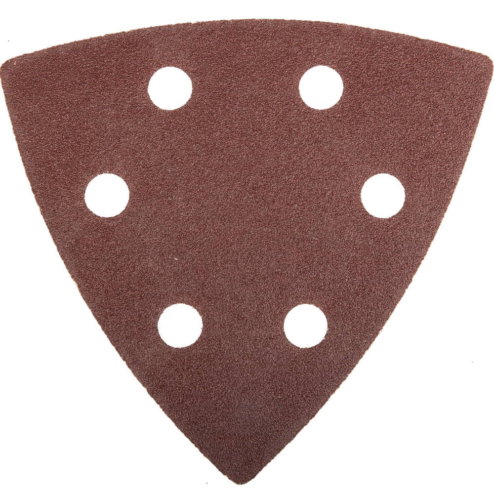 Треугольник шлифовальный ЗУБР _Мастер_ универсальный на велкро основе, 6 отверстий, Р100, 93х93х93мм, 5шт