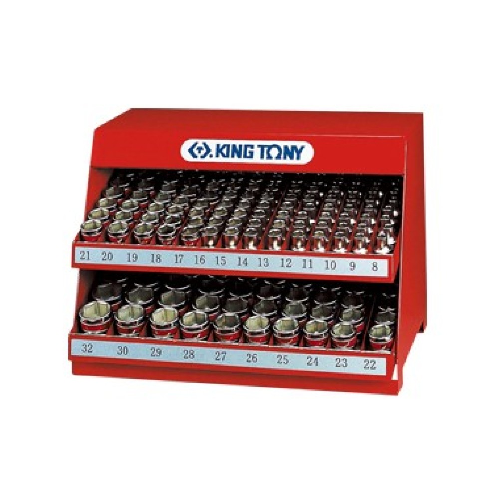 Стенд с торцевыми головками 1/2", 5/16"-1&1/4", серия 4335S, 136 предметов KING TONY 4572SR