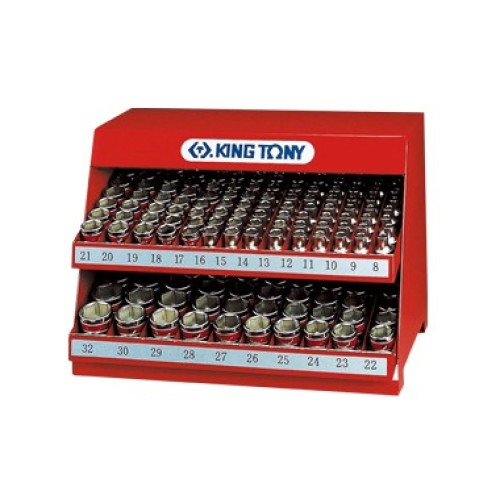Стенд с торцевыми головками 1/2", 5/16"-1&1/4", серия 4335S, 136 предметов KING TONY 4572SR