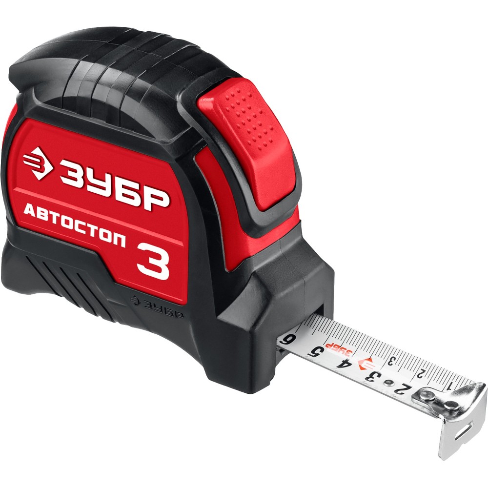 ЗУБР Автостоп, 3 м х 16 мм, рулетка с автостопом (34052-03-16)