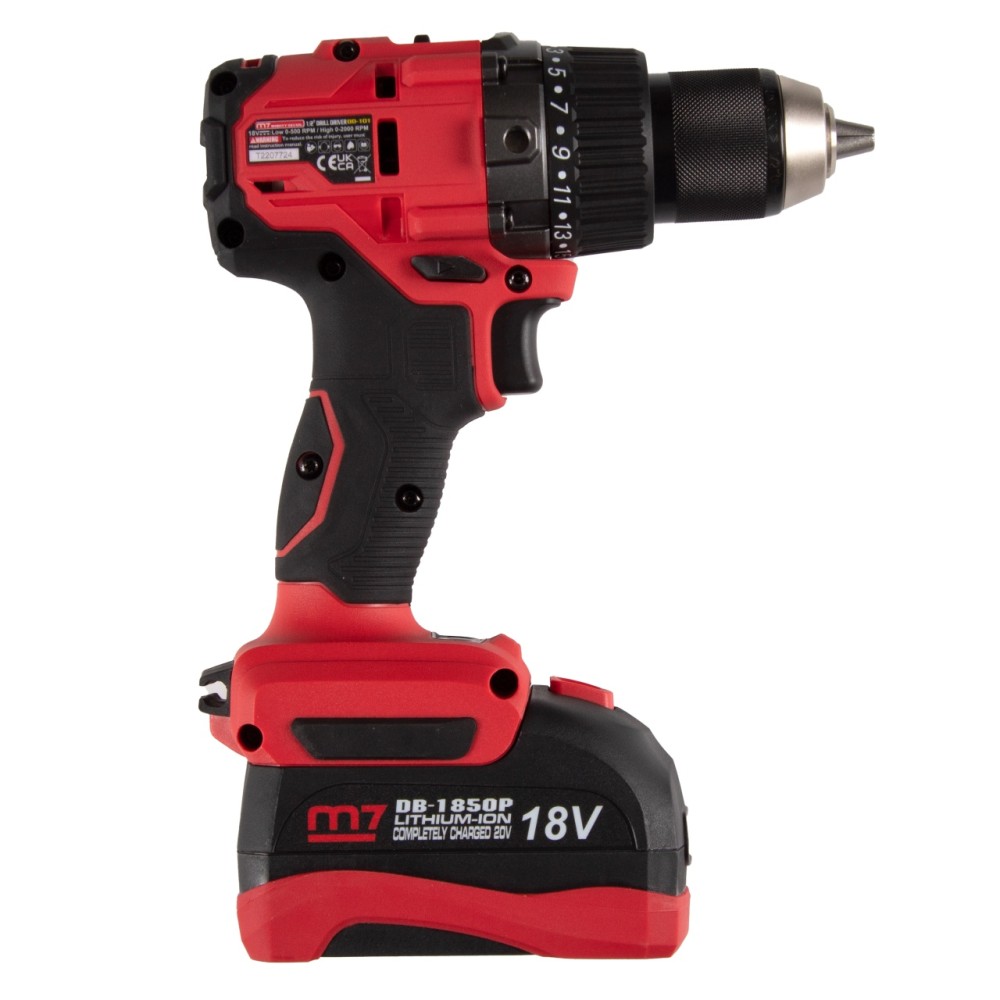 Аккумуляторная дрель-шуруповерт 18 В, импульсная, кейс MIGHTY SEVEN DD-101A