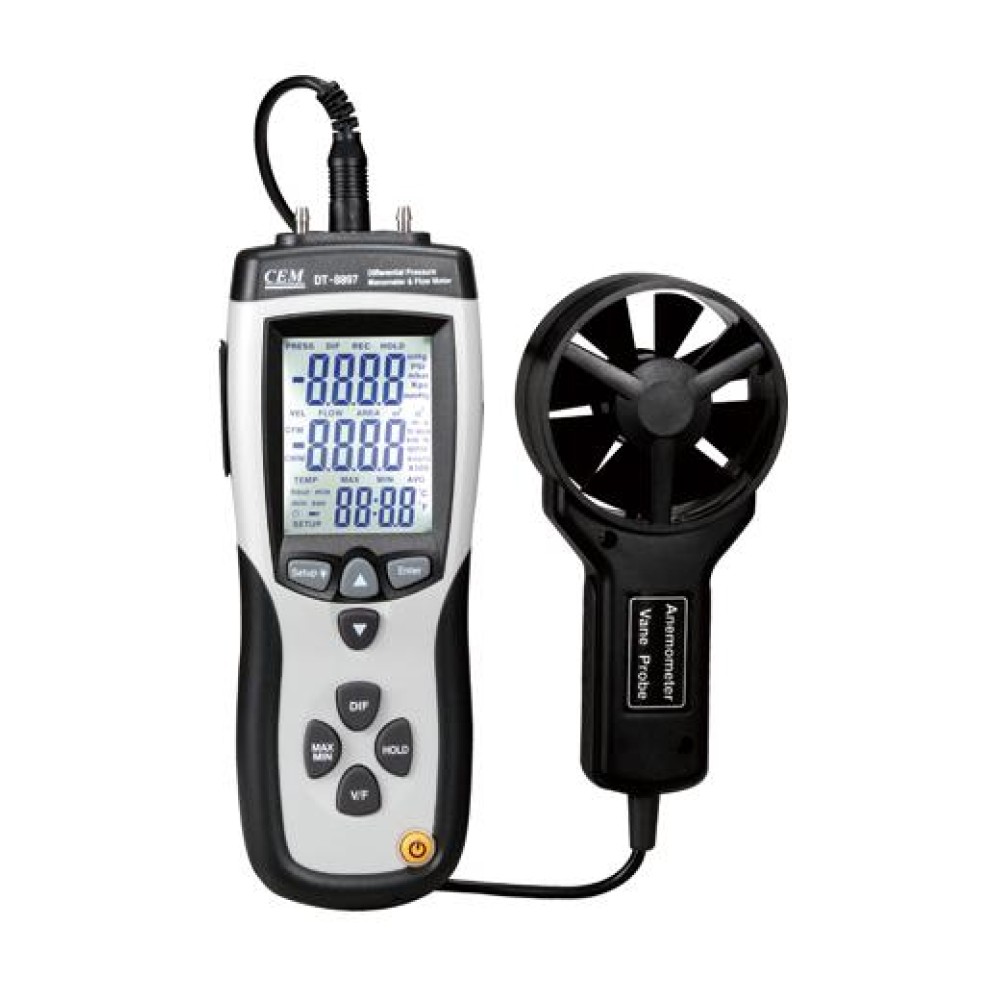 Дифференциальный манометр с функцией анемометра СЕМ DT-8897