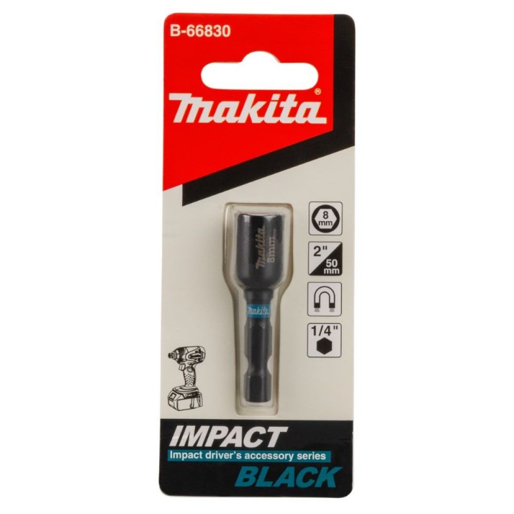 Головка Makita магнитная торцевая 1/4" 8x50мм (B-66830)