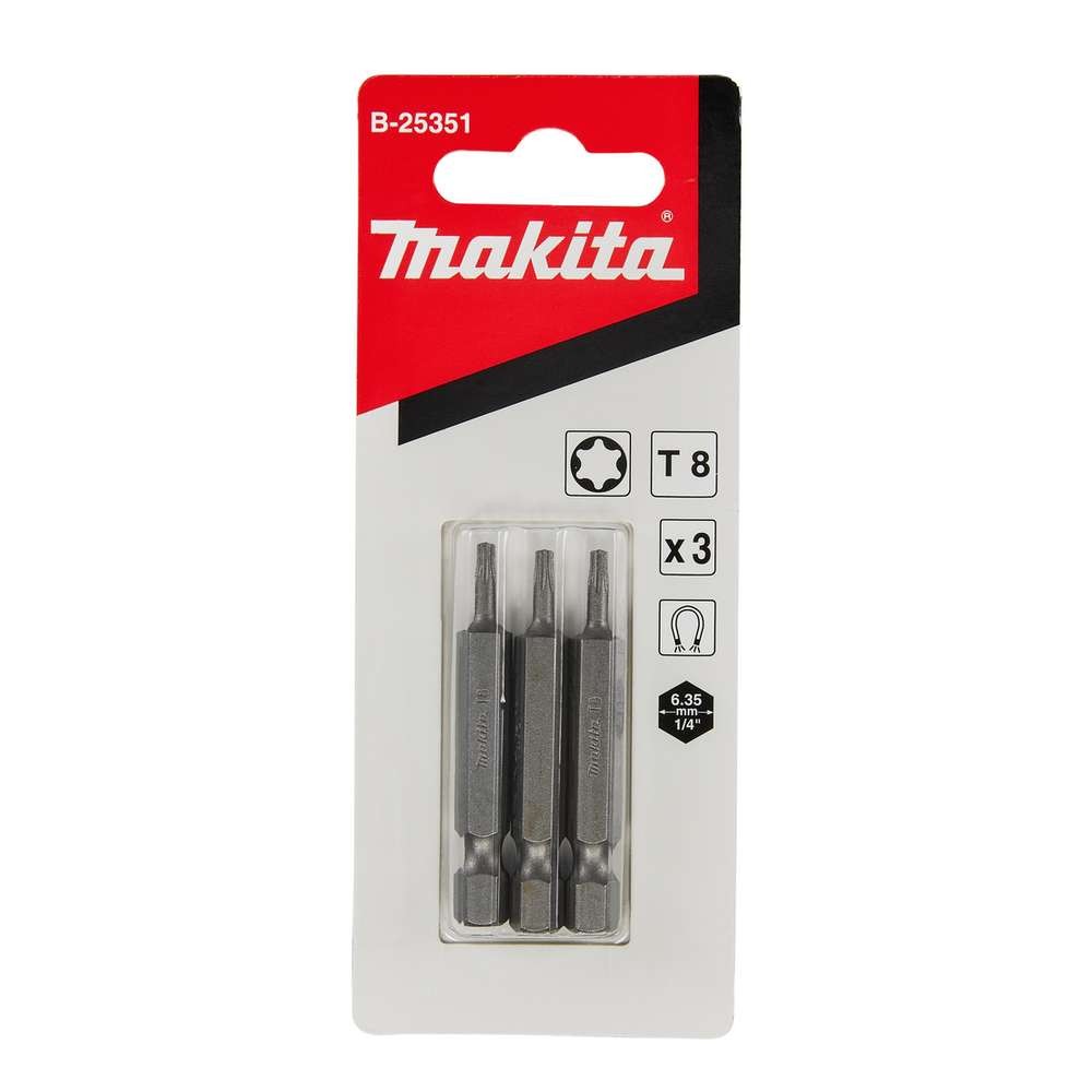 Набор бит Makita T8х50мм 3 шт (B-25351)
