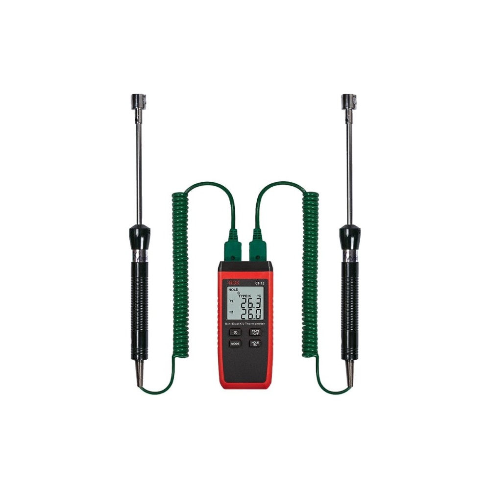 Термометр RGK CT-12 с 2 поверхностными зондами TR-10S с поверкой