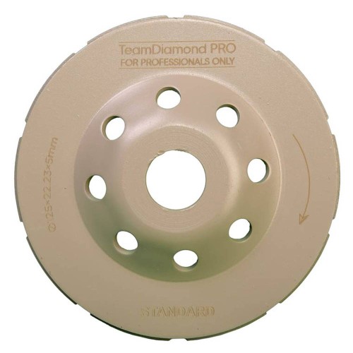 Чашка алмазная шлифовальная TeamDiamond Pro STANDARD 125мм 2-х рядная (601251)
