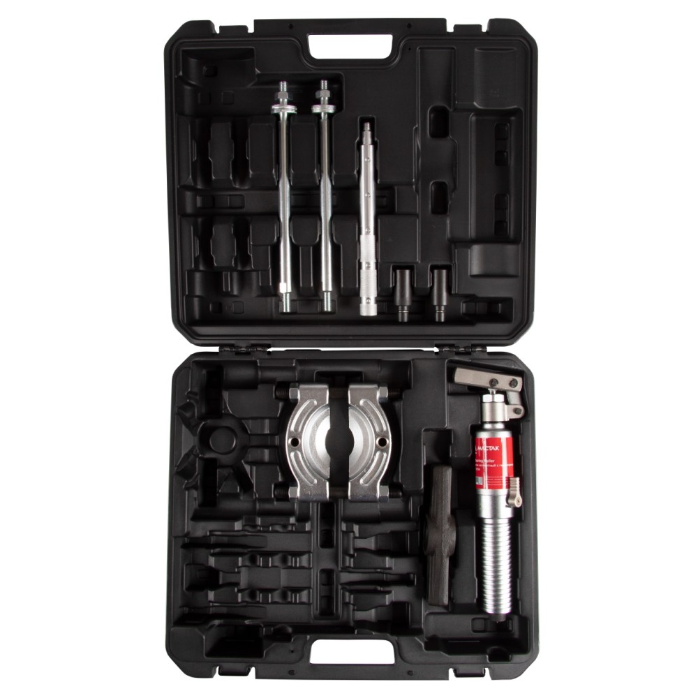 Съемник подшипников гидравлический, 6 т, 28-150 мм, сегментного типа, с совмещенным насосом МАСТАК 1