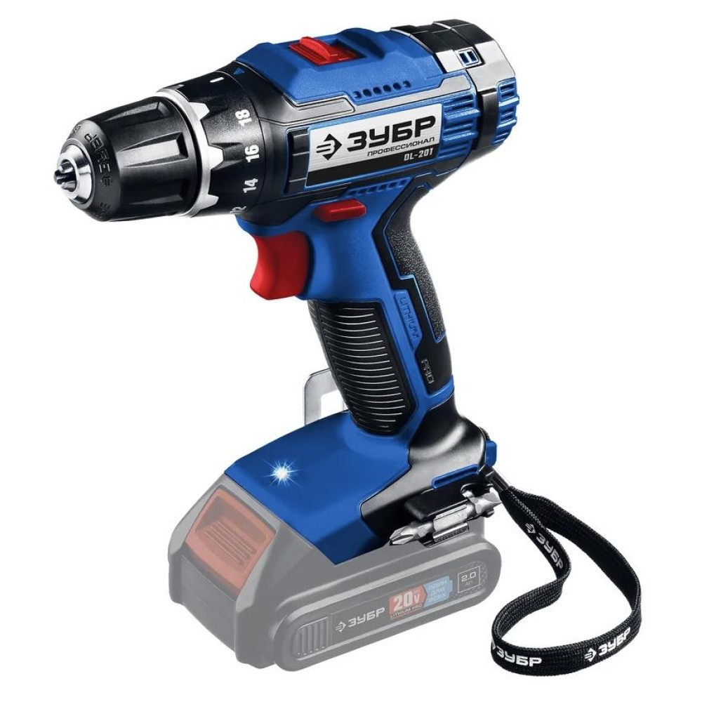 Аккумуляторная дрель-шуруповерт ЗУБР Профессионал DL-201 (без акк, без з/у)