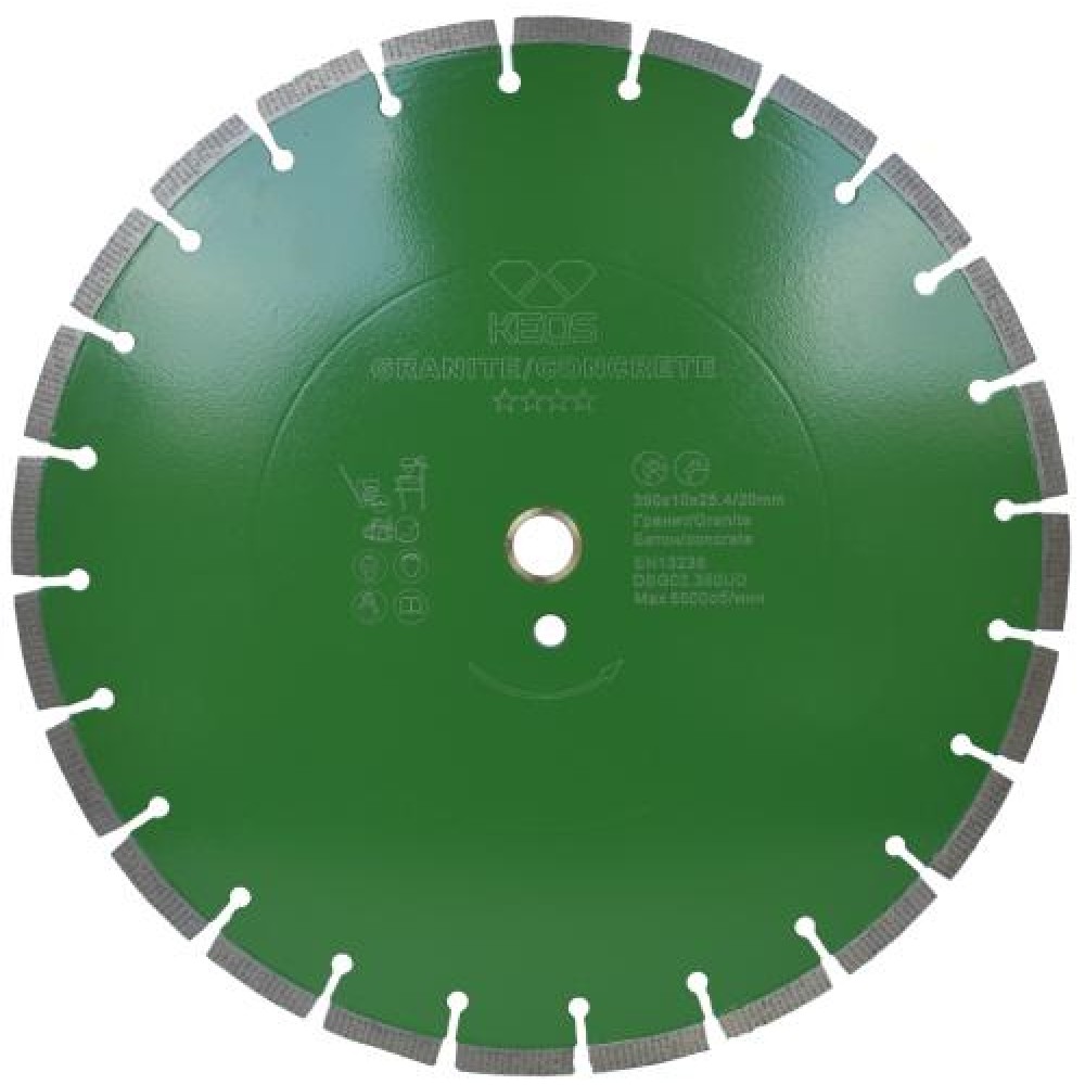 Диск алмазный KEOS GRANITE сегментный ( гранит) 350мм/25.4/20 (DBG02.350UD)