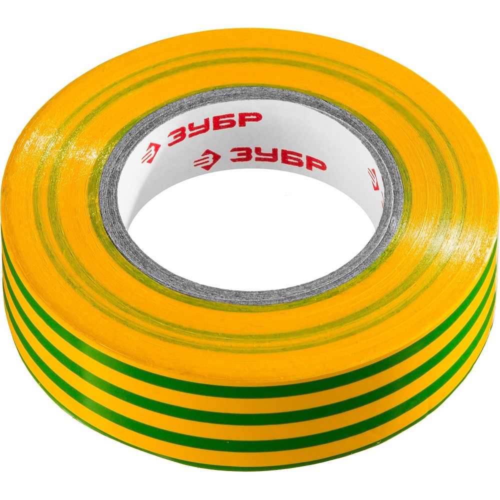 Изолента ЗУБР ЭЛЕКТРИК-20 19мм желто-зеленая 20м