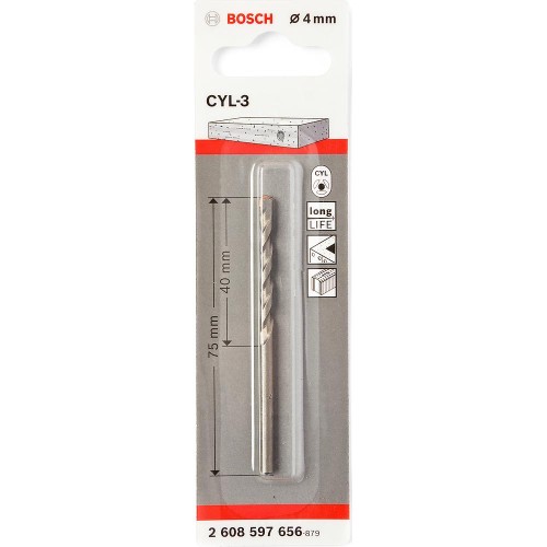 Сверло по бетону Bosch Silver Percussion 4х75мм (656)