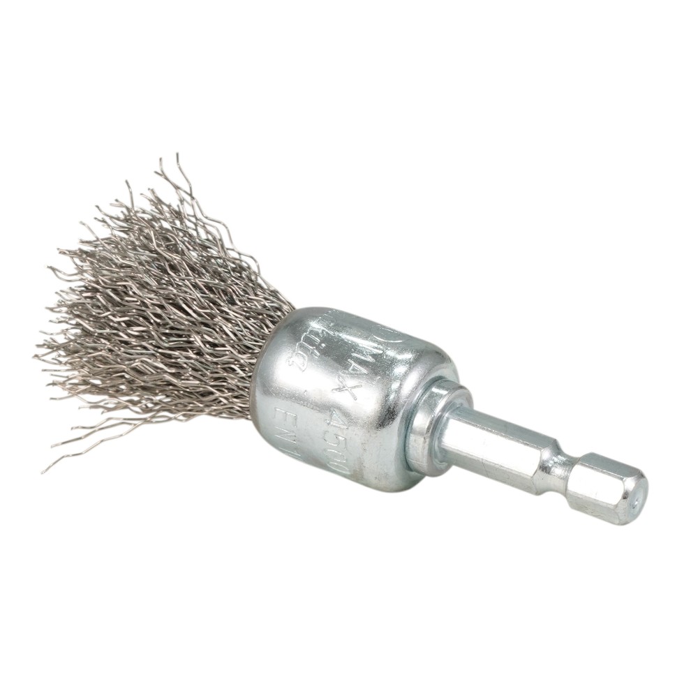 Щетка проволочная кистевая гофрированная Makita d19 мм,0,3 мм, 1/4"