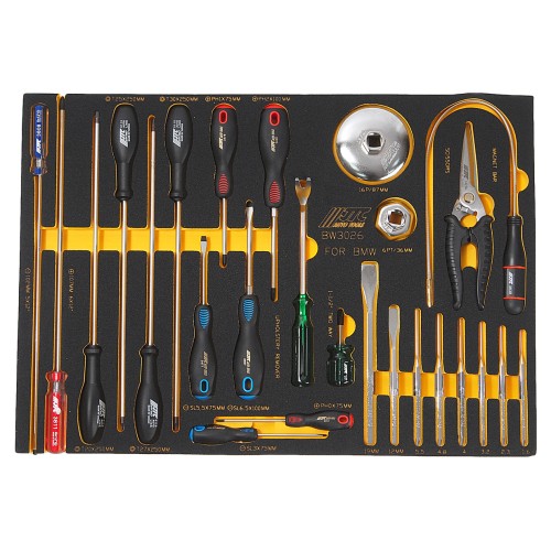 Набор инструментов 26 предметов слесарно-монтажный (BMW) в ложементе JTC