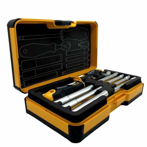 Felo Набор стержней M-TEC с трещоткой и отверткой 1/4" ERGONIC в кейсе, 10 шт 05781006