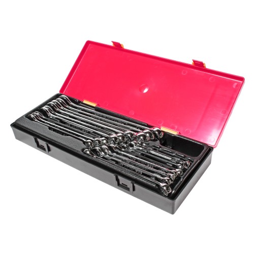 Набор ключей комбинированных 6-23мм с зеркальной полировкой 17 предметов в кейсе JTC