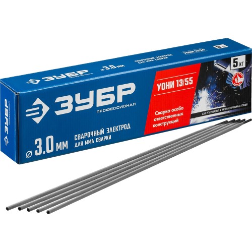 Электрод сварочный ЗУБР УОНИ 13/55 3х350мм 5 кг