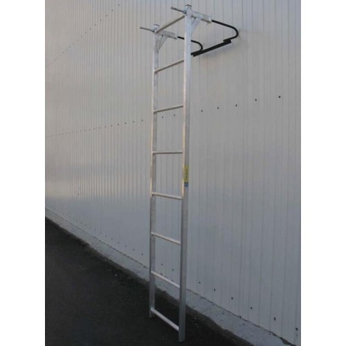 Лестница навесная алюминиевая со стальными кронштейнами MEGAL ЛНАстк - 4,0 (450)