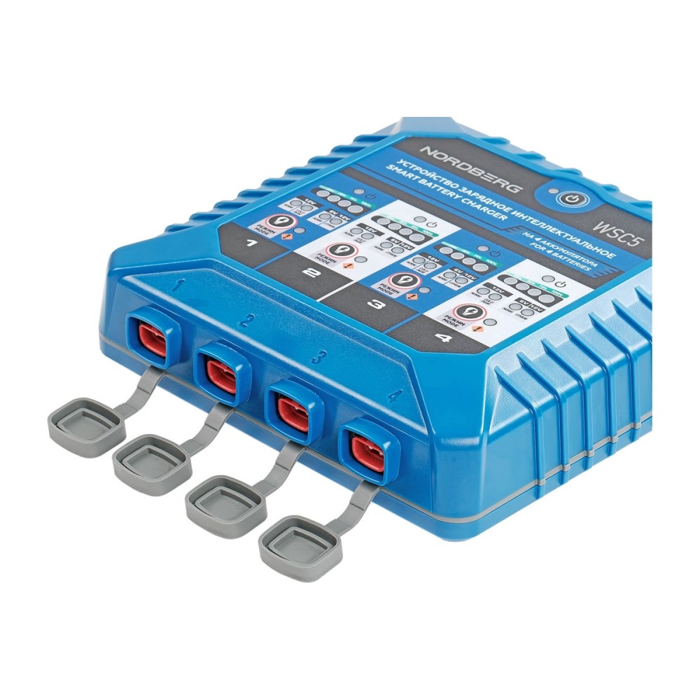 Устройство зарядное интеллектуальное 6/12V, на 4 аккумулятора NORDBERG WSC5