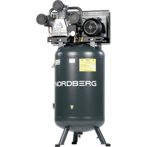 Компрессор вертикальный поршневой с ременной передачей 380В, ресив. 270л, 950л/мин NORDBERG NCPV300/950