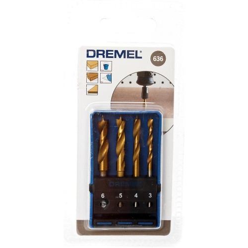 Набор сверл Dremel 636JA по дереву 3.4-6мм