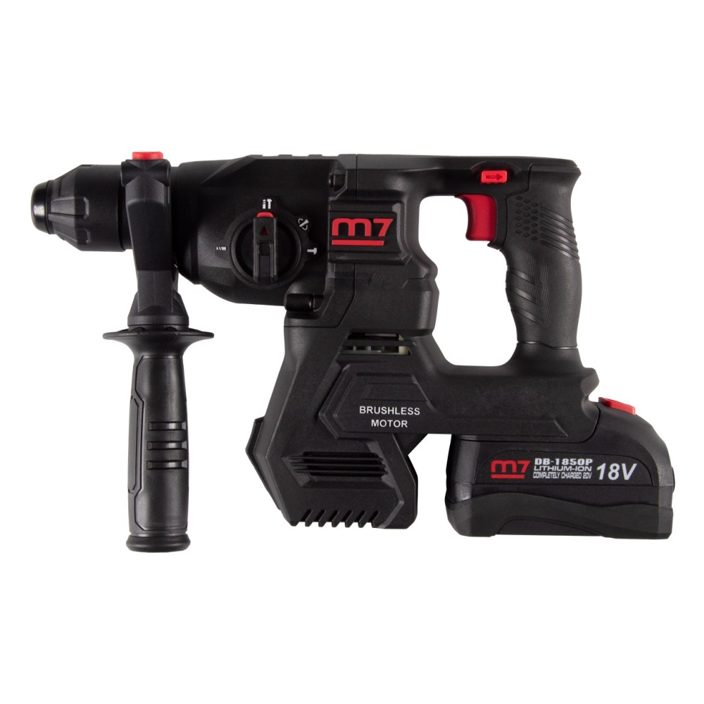 Перфоратор аккумуляторный,18 В, 4 предмета, кейс MIGHTY SEVEN DRH-101A