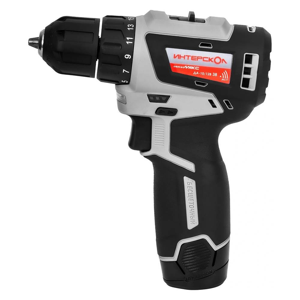 Аккумуляторная дрель-шуруповерт ИНТЕРСКОЛ ДА-10/12В(687.2.2.73)