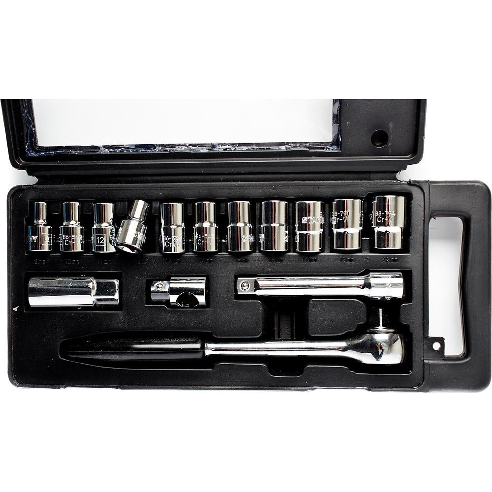 Набор торцевых головок STANLEY 1/2" 15 предметов 1-87-065