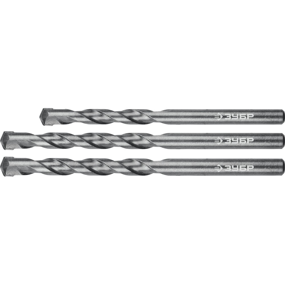 ЗУБР 3 шт: d 6-8-10 мм, набор сверл по бетону (2922-H3)