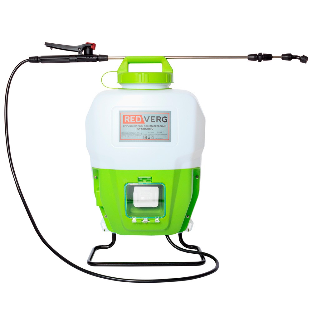 Аккумуляторный опрыскиватель REDVERG RD-GBS18/U + ЗУ 4А + АКБ 5Ач
