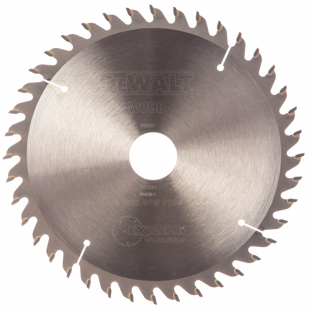 Диск пильный по дереву DeWalt CONSTRUCTION DT4064 190х30мм 40T