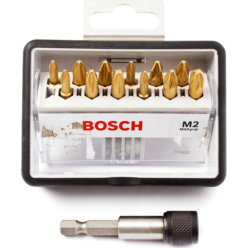 Набор бит Bosch TIN + держатель 12шт (578)