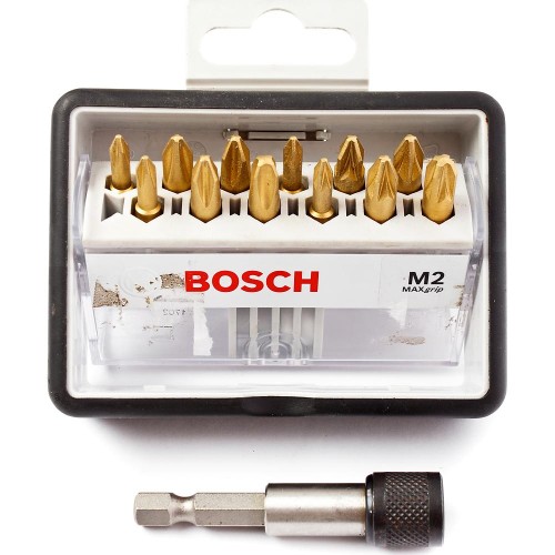 Набор бит Bosch TIN + держатель 12шт (578)