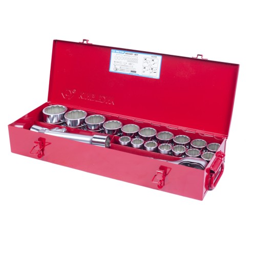 Комплект головок торцевых 12 гр,22-50мм,23 пр KING TONY