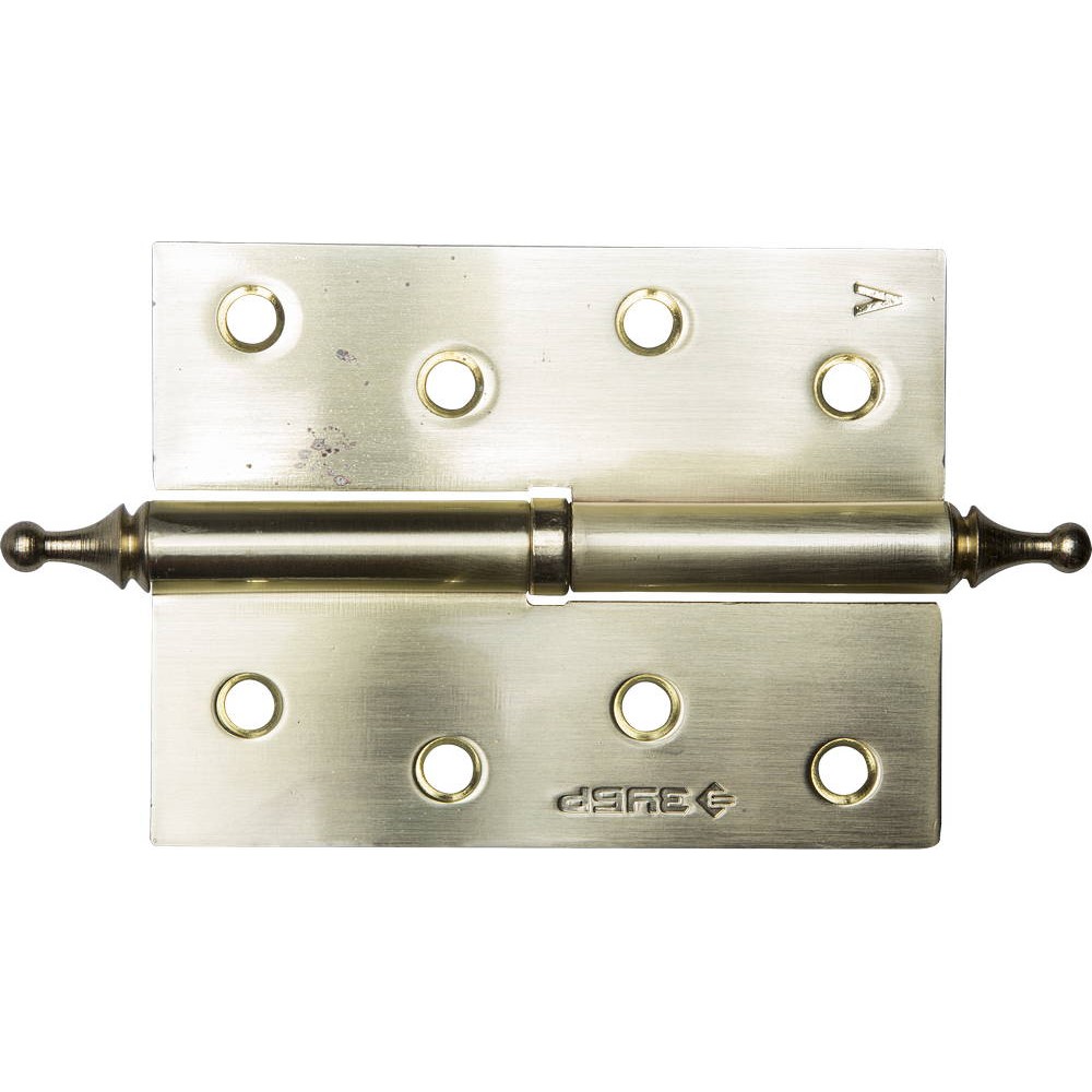 ЗУБР 100 х 75 х 2.5 мм, разъемная, левая, цвет матовая латунь (SB), 2 шт, карточная петля (37605-100-3L)