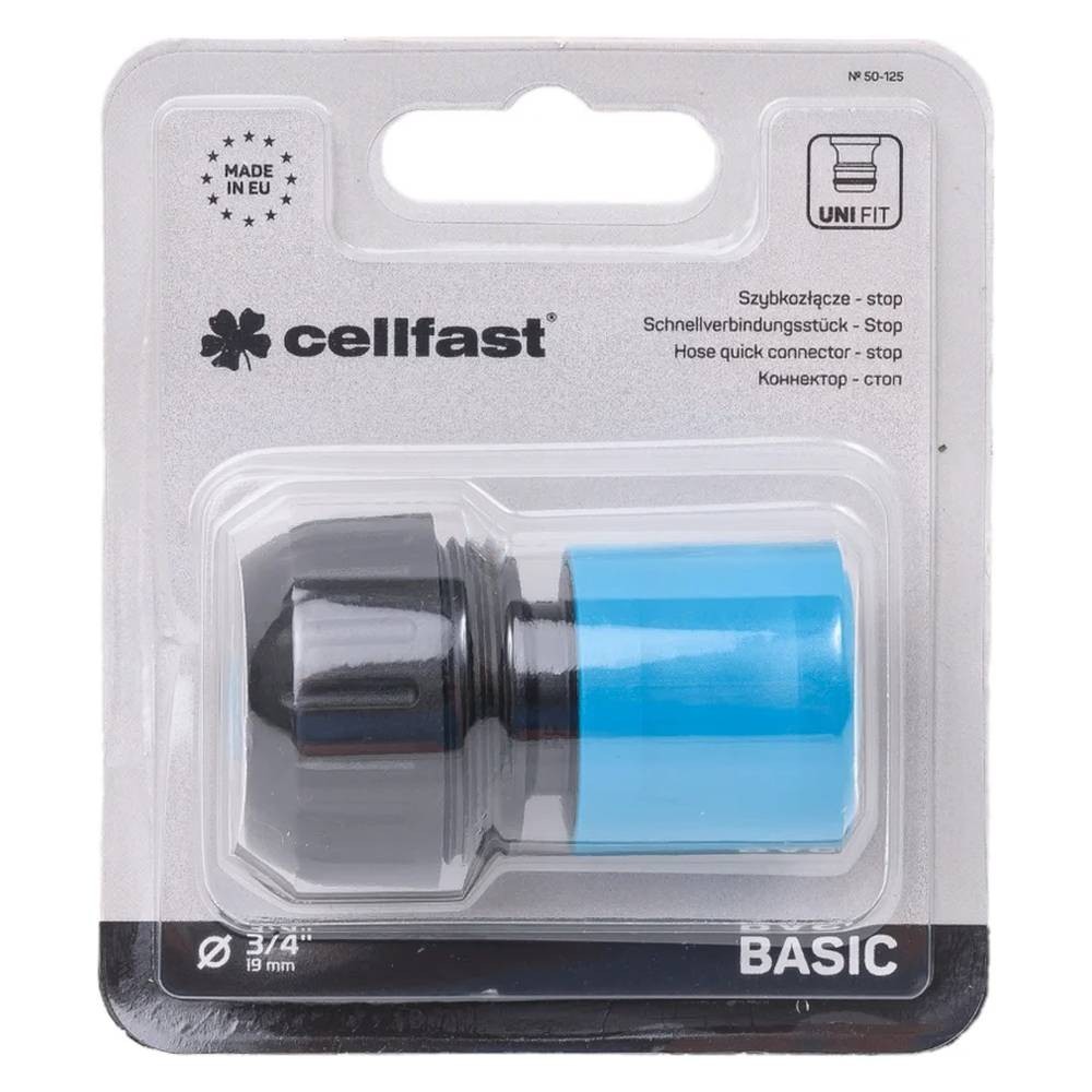 Коннектор для шланга Cellfast BASIC с автостопом 3/4" (50-125)