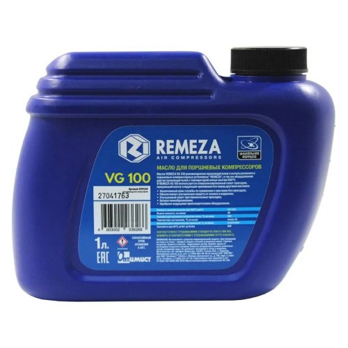 Масло REMEZA для компрессоров VG 100 (1л)