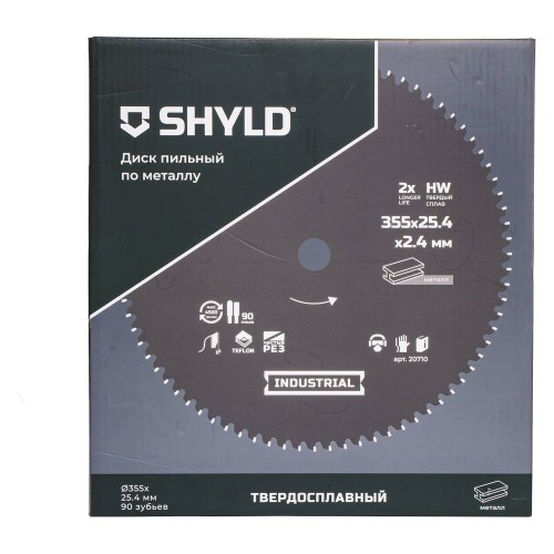 Диск пильный по металлу SHYLD 355х25.4мм 90Т (20710)