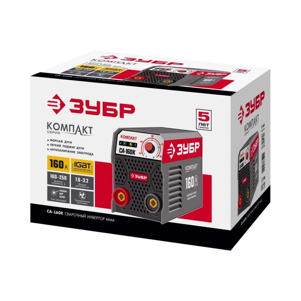 Аппарат сварочный инверторный ЗУБР СА-160К